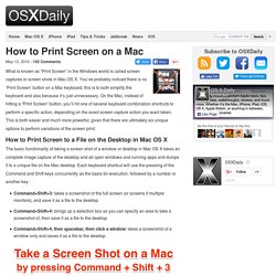 How to Print Screen on a Mac