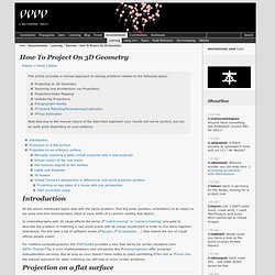 How To Project On 3D Geometry