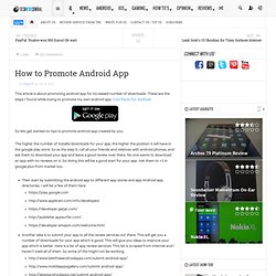 How to Promote Android App - TNC