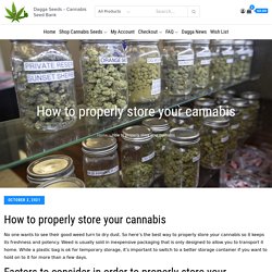 How to properly store your cannabis -
