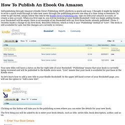 How to Publish an Ebook on Amazon