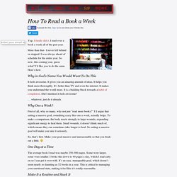 How To Read a Book a Week