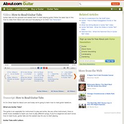 How to Read Guitar Tabs Video