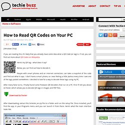 QR Codes on Your PC