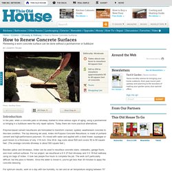 How to Renew Concrete Surfaces