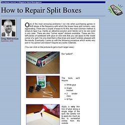 How to Repair Split Boxes