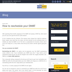 How to reschedule your GMAT