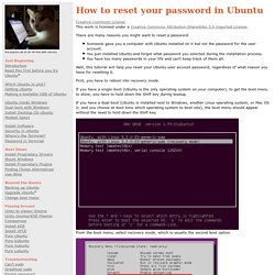 How to reset your password in Ubuntu