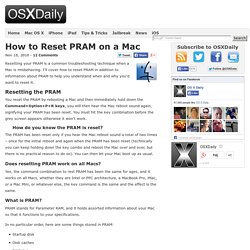 How to Reset PRAM on a Mac