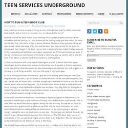 How to Run a Teen Book Club