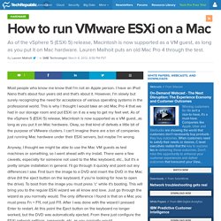 How to run VMware ESXi on a Mac