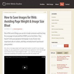 How to Save Images for the Web