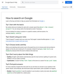 How to search on Google - Search Help