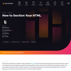 How to Section Your HTML