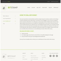 How to Sell Bitcoins - Bitstamp