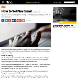 How to Sell Via Email