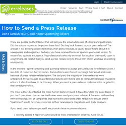 How to Send a Press Release