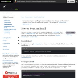 How to Send an Email (Symfony 3.4 Docs)