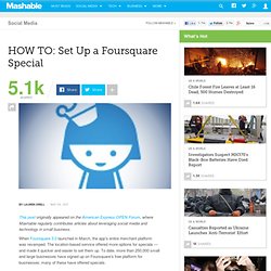 HOW TO: Set Up a Foursquare Special