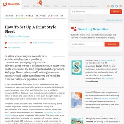 How To Set Up A Print Style Sheet