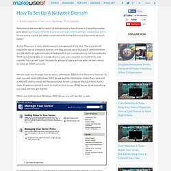 How To Set Up A Network Domain