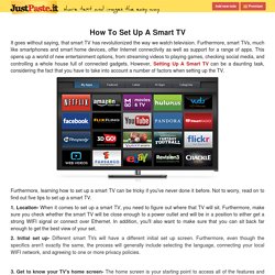 How To Set Up A Smart TV