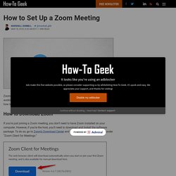 How to Set Up a Zoom Meeting