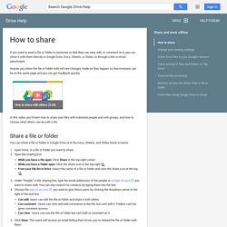 How to share - Google Drive Help