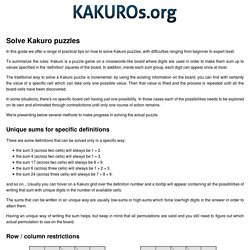 How to Solve Kakuro Puzzles