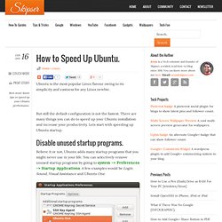 Speed Up Ubuntu
