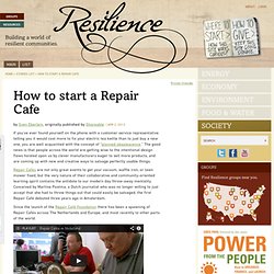 How to start a Repair Cafe