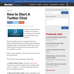 How to Start A Twitter Chat