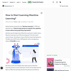 How to Start Learning Machine Learning?