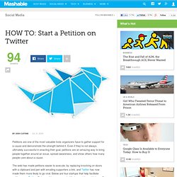 HOW TO: Start a Petition on Twitter