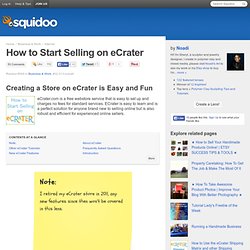 How to Start Selling on eCrater