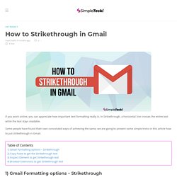 Gmail Strikethrough