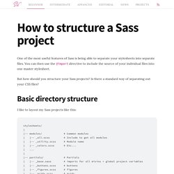 How to structure a Sass project