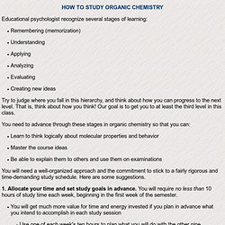 How to Study Organic Chemistry