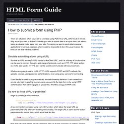 How to submit a form using PHP