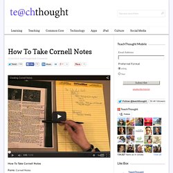 How To Take Cornell Notes