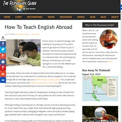 How To Teach English Abroad