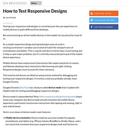 How to Test Responsive Designs