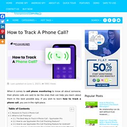 How to Track A Phone Call?