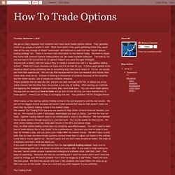 How To Trade Options