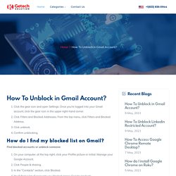 How To Unblock in Gmail Account?