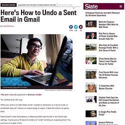 How to undo in Gmail