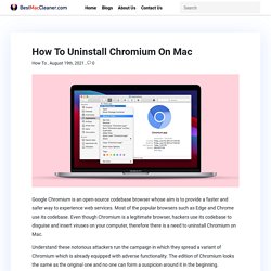 How To Uninstall Chromium On Mac