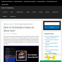 How to Uninstall a Game on Xbox One?