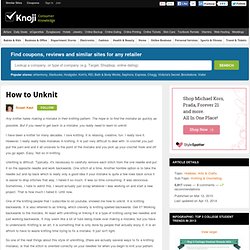 How to Unknit
