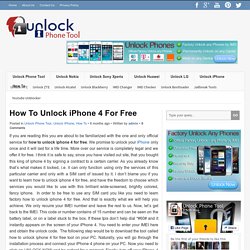 How To Unlock iPhone 4 For Free